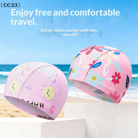 Kids Cartoon Print Swim Cap High Elasticity Waterproof Swimming Hat For Boys Girls Pool Beach Water Sports〔CC33〕