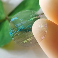 100pcs 15mm Transparent Hologram Sticker Security Seal Clear Holographic Universal SECURE GENUINE ORIGINAL AUTHENTIC VALID