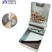 19Pcs M35 Cobalt Drill Bit Set, 1-10mm HSS Co5% DIN338 Jobber Twist Bit for Stainless Steel Hard Metal Heavy Duty