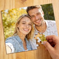 1 Piece Customized Puzzle Wooden Puzzle, Image Puzzle, Small Size Framed Large Size Unframed Birthday Celebration Wedding Memori