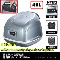 Large Capacity Motorcycle Top Case, ABS Material Trunk Box for Electric Scooter Moped, Waterproof Rear Luggage Carrier