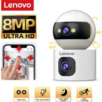 Lenovo Dual Lens HD IP Security Camera 8MP indoor WiFi Camera Auto Tracking Color Night CCTV Audio Video Surveillance Camera