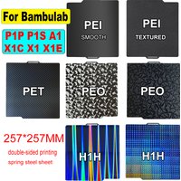 For Bambu Lab Build Plate P1S carbon A1 X1C Smooth Magnetic Spring Steel Sheet PEI PEO Heatbed for Bambulab X1 P1P A1 3D Printer