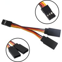 5/10/20/40/50Pcs RC Servo Y Extension Cable 1 to 2 Male to Female Splitter 8cm for JR Futaba RC Helicopter Car DIY by Unbranded