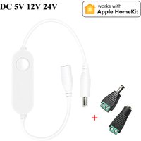 Homekit WiFi Mini Led Dimmer Controller 5V 12V 24V APP Dimming Siri Voice Control For 5050 2835 COB Single Color LED Strip Light