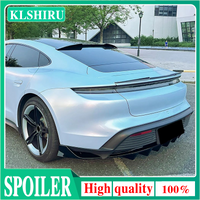 For Porsche Taycan 2019-25 Rear Bumper Diffuser Lip Carbon Fiber Look/Gloss Black Boot Lower Splitter Spoiler Air Dam Protector