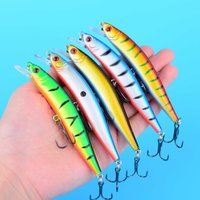 5pcs Minnow Crank Wobbler Jerkbait Fishing Lure 10Cm 8.5G Artificial Swimbait Fishing Tackle for Bass Pike Carp