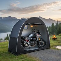 Portable Outdoor Bike Shelter Storage Tent Aluminum Alloy Frame Oxford Fabric Carry Bag Included Easy Bike Protection