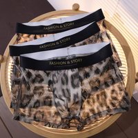 1Pcs Men Underwear Boxers Breathable Mesh Crotch Man Underpants