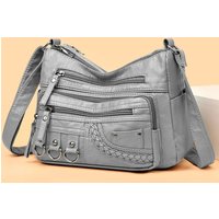 Trendy Pu Leather Purses High Quality Dacron Crossbody Shoulder Bags Multi-pocket Handbags