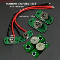 1PC Or 1 Pair 7mm 10mm Magnetic Male Female Head Circular Suction Connectors With Fixed Holes Strong Magnetic Connectors