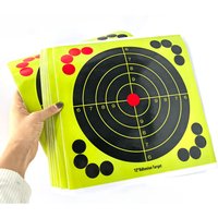 10pcs-12" self-adhesive Splatter Targets Paper Adhesive Shooting Target Stickers with Yellow Effect for Outdoor Indoor Practice