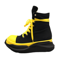 Men Platform Shoes High Top Casual Canvas Luxury Trainers Lace Up Women Sneakers Zip High Street Designer Autumn Boots