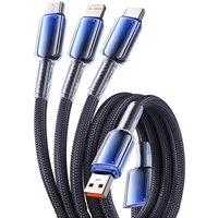 6A 3 In 1 Multifunction Fast Charging Cable High Speed USB Data Cord Micro USB Type C For All Mobile Phones