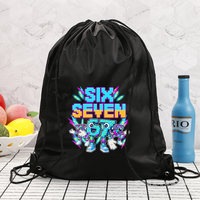Steal A Brainrot Drawstring Bag Boys Backpack 67 Six Seven Cartoon Storage Pouch Sports Travel Portable Bags Kids Birthday Gift