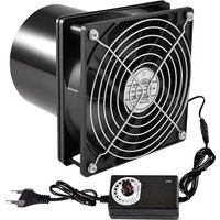 【LAST CHANCE】EU Plug 100Mm Extractor Fan, 12V Pipe Fan 3000 RPM With Speed Control- For Bathroom, Toilet, Kitchen, Greenhouse