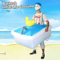 Adult prank inflatable costume Blow Up Ride On tub Costume for Halloween Inflatables Cosplay Party