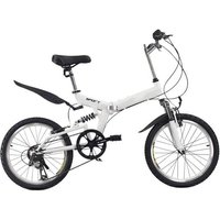 AliExpress MDUG WolFAce 20 Inch Variable Speed Foldable Bicycle Carbon Steel V Brake Adult Road Bicycle With Fender Portable Scooter