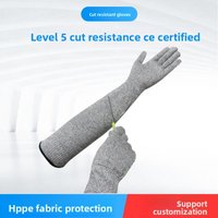 Unisex Extended Level 5 HPPE Cut Resistant Arm Sleeves Safety Gloves Anti Scratch Bite Puncture for Construction Work