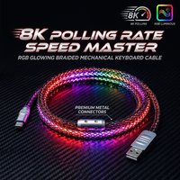 8K Polling Rate Mechanical Keyboard USB C Cable RGB Luminous Braided Type-C Charger Cord For iPhone 15 16 17 Car Play