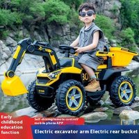 Super Sized Electric Remote-controlled Children's Engineering Ride On Vehicle Tipping Bucket Toy Excavator
