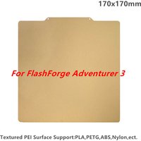 3D Printer PEI Build Plate 170x170mm Spring Steel Sheet Double Sided Textured PEI Magnetic Print Bed for FlashForge Adventurer 3