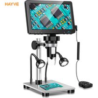 Hayve 7‘’ Digital Microscope 1200X Zoom 12MP HD Electronic Microscopes Camera Magnifier for Soldering Phone Repair Microscope