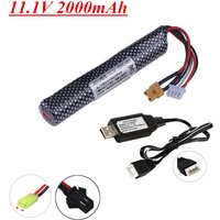 3S 11.1V 2000mAh 25c Li-ion Battery/USB for Electric water Gel Ball Blaster Toys Pistol/ Eco-friendly Beads Bullets toys Air Gun