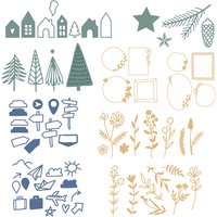 Piggy Craft metal cutting dies cut die mold Travel flower leaf frame Scrapbook paper craft knife mould blade punch stencils dies