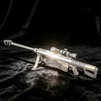 3D Metal Puzzle DIY Handmade Barrett Sniper Rifle Military Assembly Model Laser Cutting Kits Jigsaw Puzzle Toys