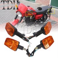 2x 4x 12V Motocyklowy przedni/tylny kierunkowskaz E3 Emark Kierunkowskaz bursztynowo-żółty migający do MZ ETZ 251