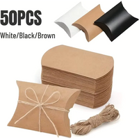 Retro Kraft Paper Box Multi-size Foldable Cardboard Gift Box for Jewelry Candy Soap Handmade Craft Wedding Party Favor Supplies