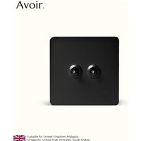 Avoir Black Dimmer Light Switch Wall Socket UK Metal Panels Retro Toggle Switch Wall Lamp Switch Home Improvements Switches 220v
