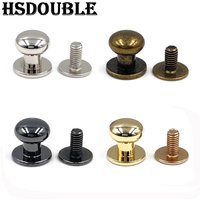 10 Sets Metal Alloy Knob Screw Rivets Studs DIY Crafts Leather Belt Watchband Round Monk Head Decor Nail Buckles