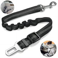 Adjustable Elastic Nylon Cat Dog Seat Belt Dog Harness Safety Lever Clip Pet Seat Vehicle Dog Collars Dog Accessories Durable