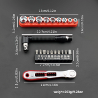 Mini 36-Tooth Ratchet Screwdriver, Narrow Small Space Gap Maintenance Operation, Batch Head Socket, L-Shaped Turning Wrench