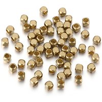 100pcs 1-5mm Brass Cube Square Spacer Beads Loose Charm Bead for DIY Bracelets Necklace Jewelry Making Accessories Wholesale