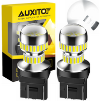 AUXITO 2X T20 W21/5W 7443 7440 W21W LED Bulb DRL Canbus Error Free 6000K White Super Bright Car Parking Daytime Running Lights