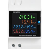 TNCE Single-phase Household Smart Watt-hour Meter Guide Din Rail AC Monitor 85-265V Voltage Current Power Frequency Factor Meter