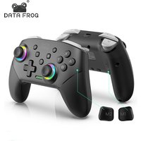Data Frog Wireless Controller For Switch OLED/LITE/PC Console Pro Gamepad with Programmable Turbo Function RGB Light