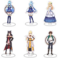 16CM Anime Konosuba Satou Kazuma Aqua Raratina Dustiness Ford Megumin Cos Acrylic Figure Stand Ornaments Chirstmas Gifts