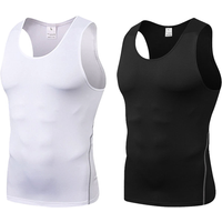 Compression Shirts Men Tummy Control Shapewear Flat Belly Abdomen Slimming Vest Waist Trainer Fitness Workout Body Shaper Tops