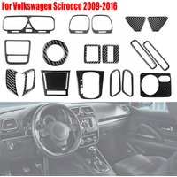 For Volkswagen Scirocco 2009-2016 2015 2014 2013 2012 2011 2010 Real Carbon Fiber Sticker Interior Parts Car Accessories