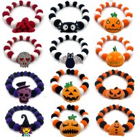 30pcs Dog Collar Halloween Dog Necklace Bowties for Dog Cat Bow Tie Collar Halloween Dog Grooming Accessories Pet Supplies