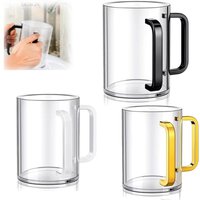 Transparent Netilat Yadayim Cup Thickened Dual Handles Jewish Prayer Wash Cup Large Capacity Easy Handling Toothbrush Cup