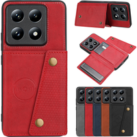 Card Holder Leather Case for XiaoMi 14T 15 Pro 14 Ultra 5G Mi Poco X7 F7 F6 X6 M6 F5 Pro Wallet Phone Cover Coque