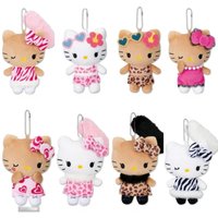 NEW Sanrio Avail Hello Kitty bikini long tail Plush kawaii leopard zebra print kt doll pendant Kitty cat Stuffed Toy Bag charm