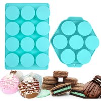 Porous Round Cake Silicone Baking Mold Circular Chocolate Candy Biscuit Ice Cube Making Tool Soap Candle Mould Home Decor Gifts