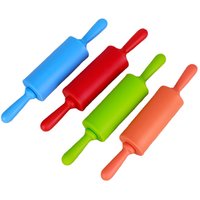 Non-stick Silicone Food Grade Rolling Pin Fondant Rolling Pin DIY Kitchen Tools Dumpling Roller Cake Bakeware Tools 22.5x4.5cm