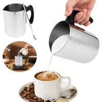 New Coffee Milk Frothing Pitcher 350/600/900ML Coffee Milk Frothing Jug Latte Art Milk Frother Pitcher Stainless Measurement Jug